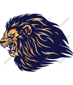 Ferocious lion head