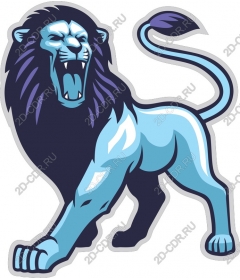  Fierce Blue Roaring Lion