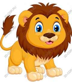  Cute cartoon lion