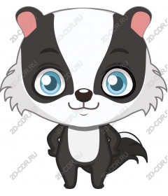  Cute cartoon badger