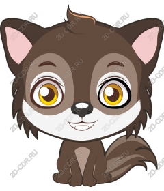  Cute cartoon wolf