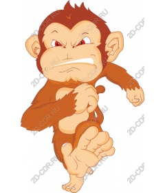  Fierce cartoon monkey