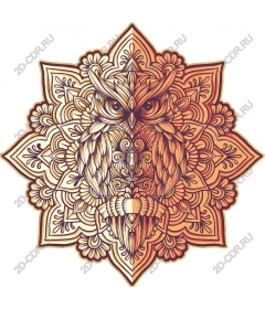 Mystical Mandala Owls