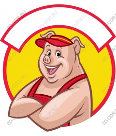  Funny cartoon pig
