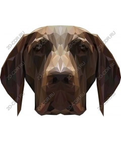  Polygonal portrait of a dog