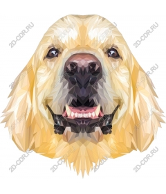 Golden Retriever Low-Poly