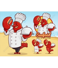  Chef cooking lobster