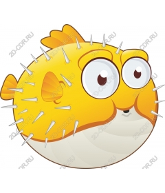  Cartoon Puffer Fish