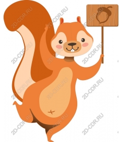  Cartoon squirrel