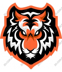 Head of a ferocious tiger