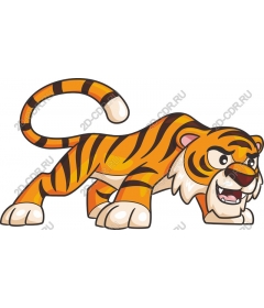  Bright cartoon tiger