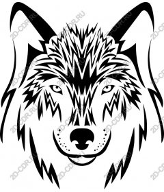  Stylized wolf head