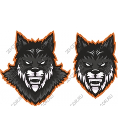  Fierce wolf face