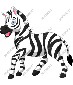 Playful cartoon Zebra