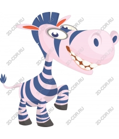 Playful cartoon Zebra