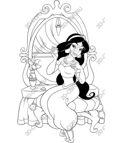  Charming character in front of a mirror