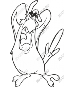 Live cartoon parrot