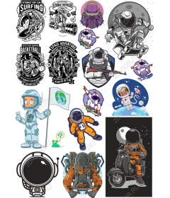 Set clipart "Astronaut" space