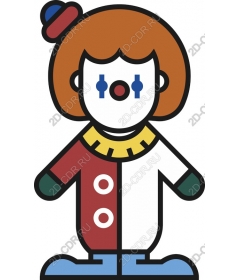  Bright, cheerful clown