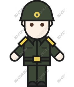  Персонаж военного солдата