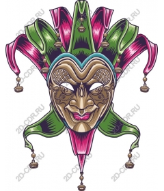  Bright jester mask