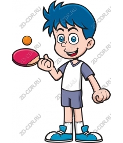 Gay boy playing table tennis