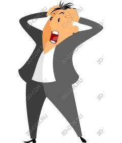 Stunned businessman
