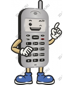  Mascot retro mobile phone