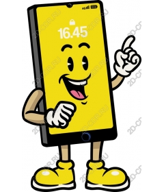 Funny cartoon-smartphone
