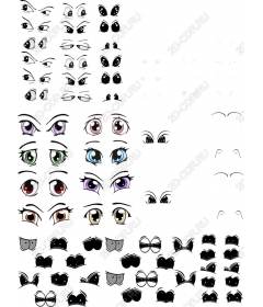 Set of eyes and accessories - 30 unique
