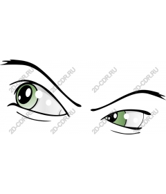  Bright green eyes