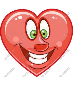 Funny cartoon heart