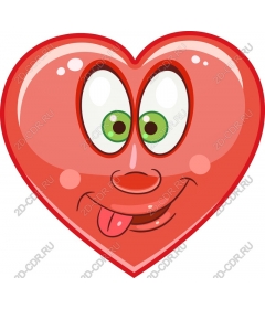  Cheeky cartoon heart