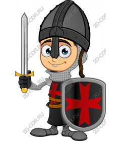 Fun cartoon knight
