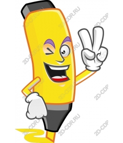 Cheerful yellow token