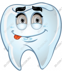 Playful cartoon tooth