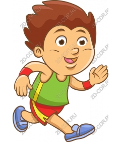 Funny running boy