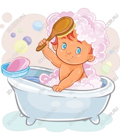  Joyful bath time baby