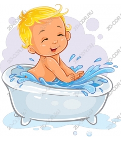  Joyful bath time baby