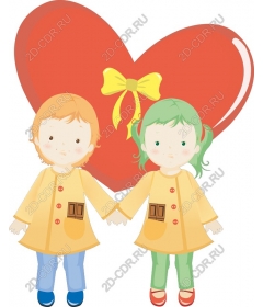  Touching children holding hands