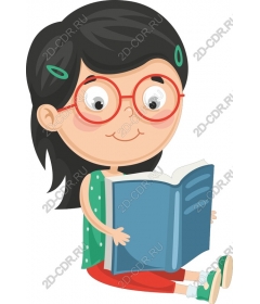 Funny girl reading