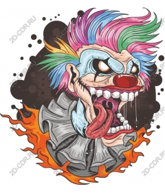  Fierce cartoon clown