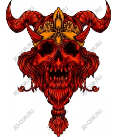  A demonic skull with a crown