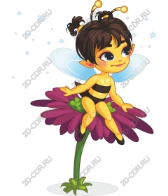  Flower fairy sitting on the flower
