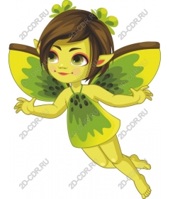  Fanciful fairy in green