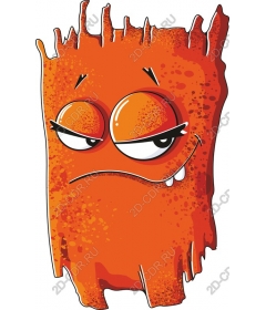 Grumpy orange ball