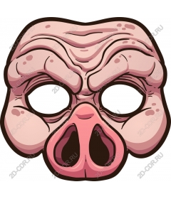 The mask cartoon-pig