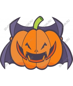Mischievous pumpkin bat