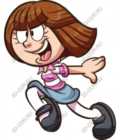 Fun animated girl