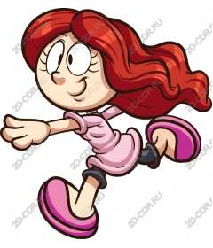 Funny cartoon girl